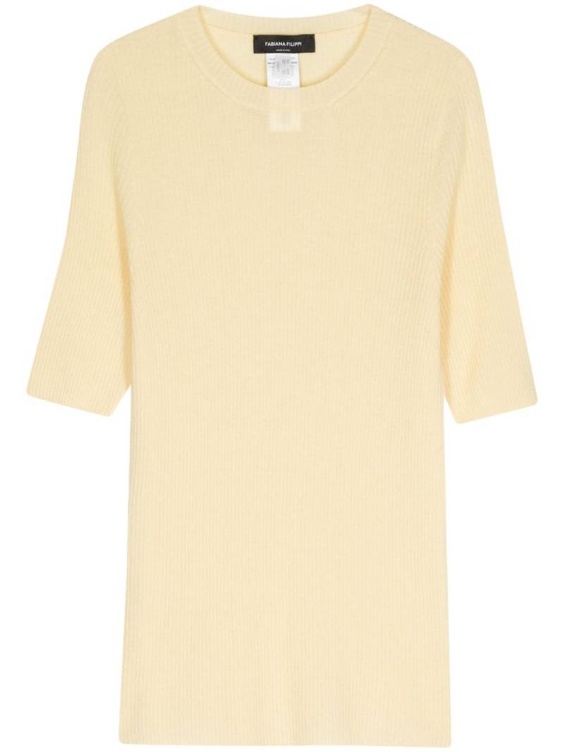 Fabiana Filippi crew-neck ribbed T-shirt - Yellow von Fabiana Filippi