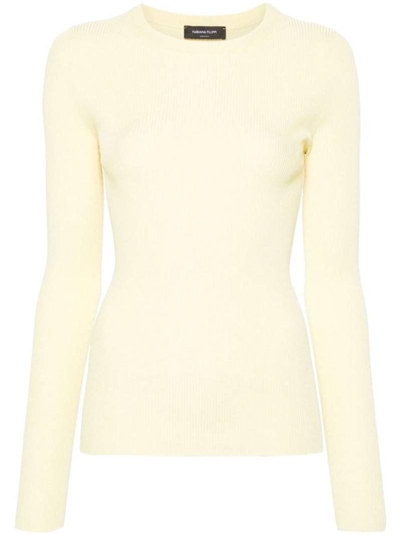 Fabiana Filippi crew-neck ribbed jumper - Yellow von Fabiana Filippi