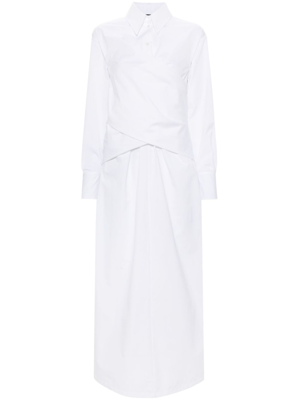 Fabiana Filippi crossover-detail poplin shirtdress - White von Fabiana Filippi