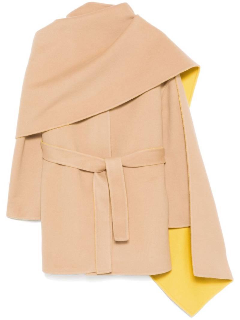 Fabiana Filippi detachable-cape coat - Neutrals von Fabiana Filippi