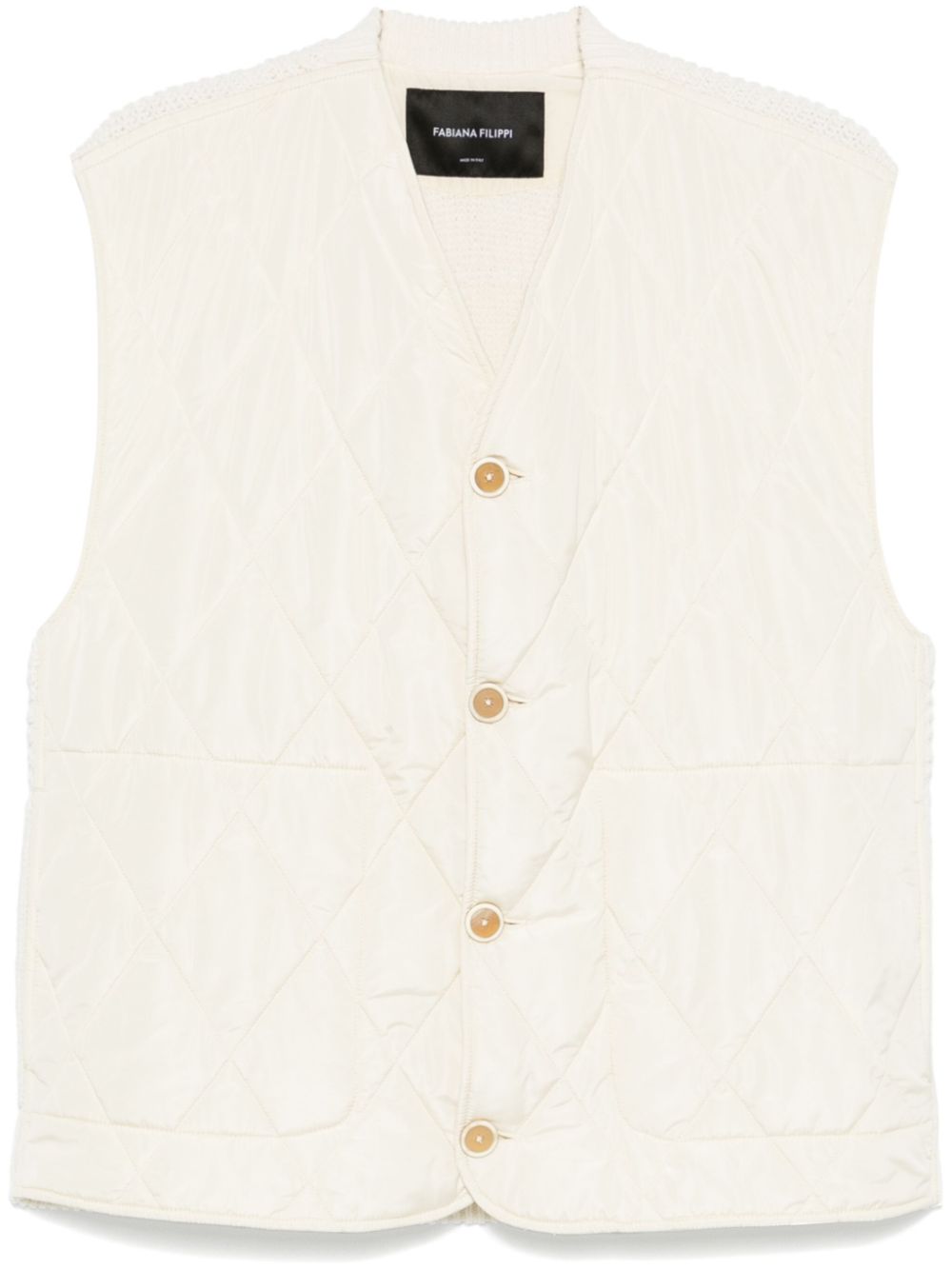 Fabiana Filippi diamond-quilted gilet - Neutrals von Fabiana Filippi