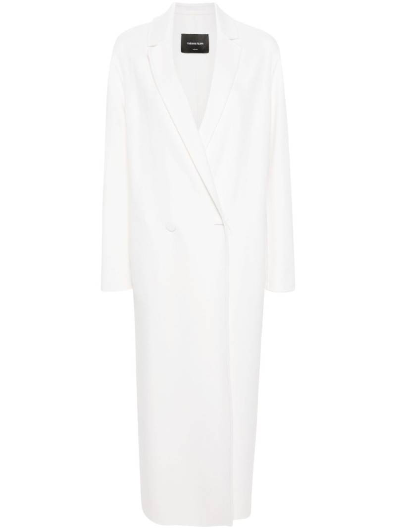 Fabiana Filippi double-breasted cashmere maxi coat - White von Fabiana Filippi