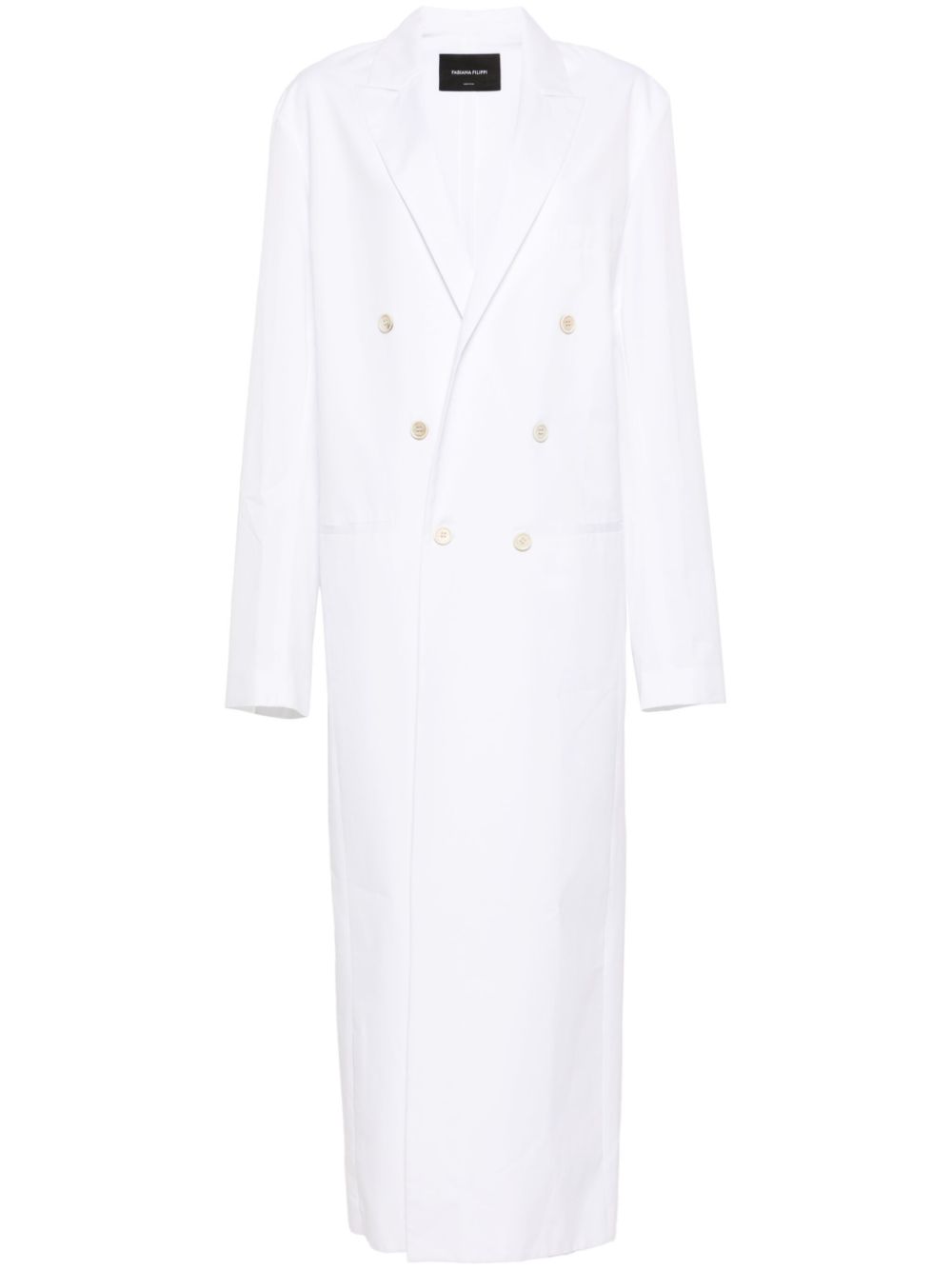 Fabiana Filippi double-breasted long coat - White von Fabiana Filippi