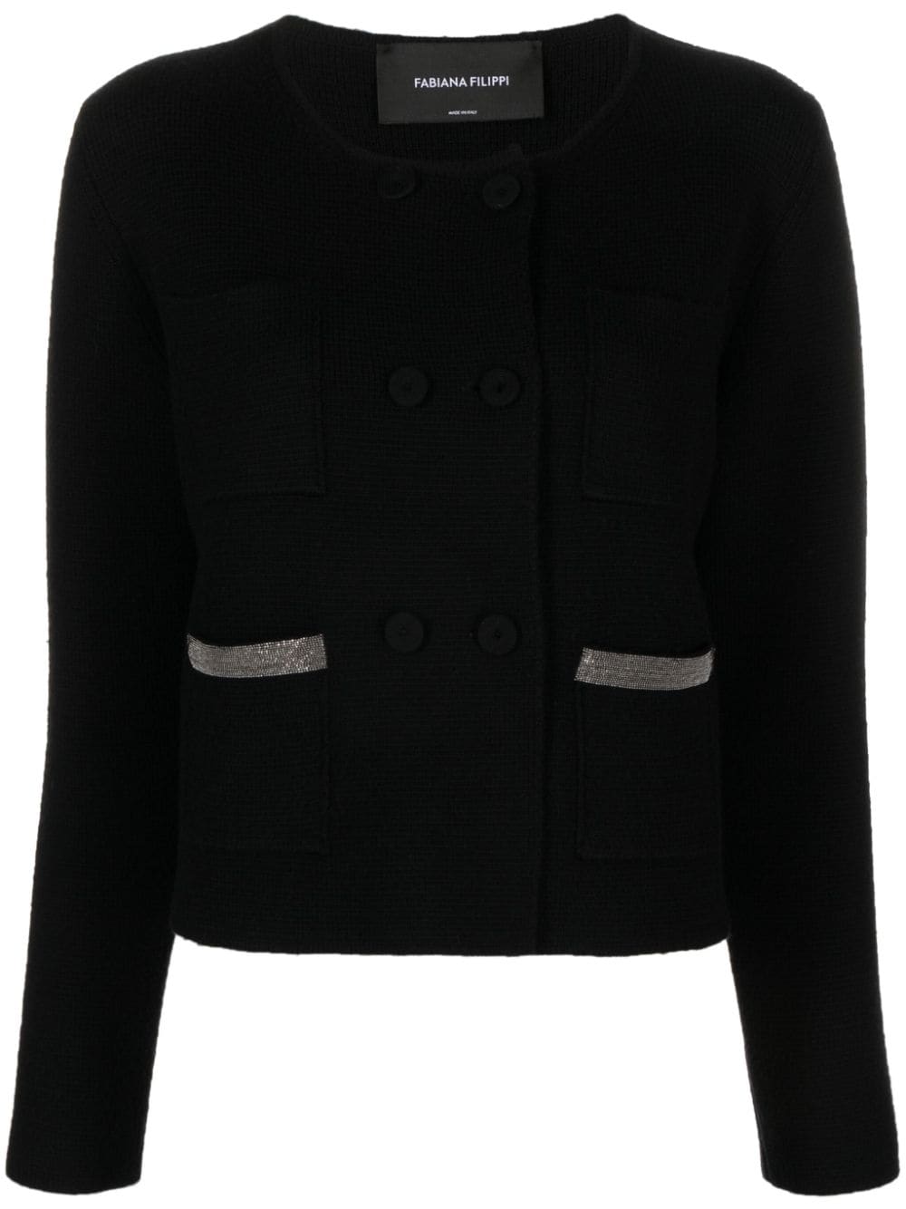 Fabiana Filippi double-breasted virgin wool jacket - Black von Fabiana Filippi