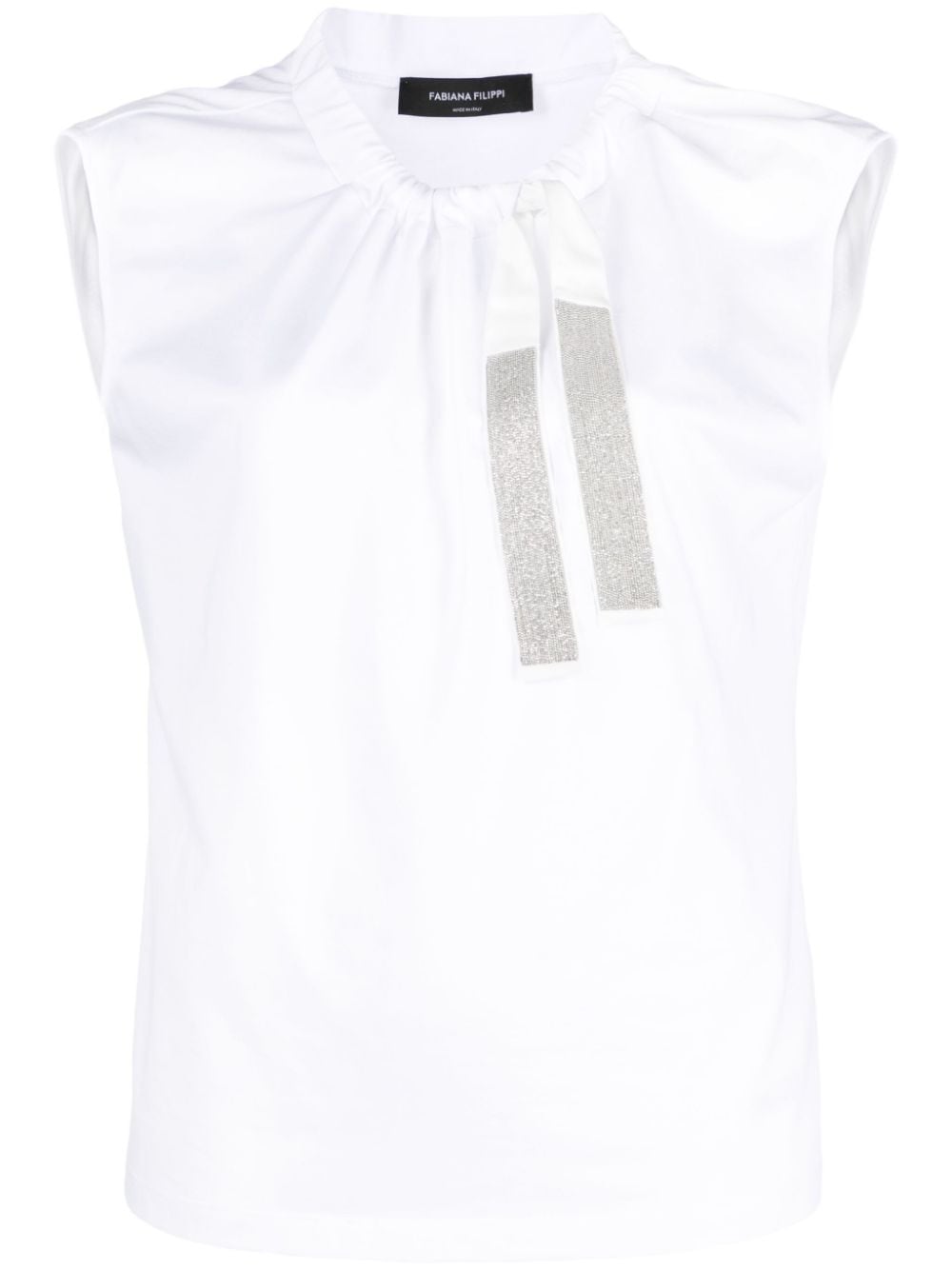 Fabiana Filippi drawstring cotton tank top - White von Fabiana Filippi