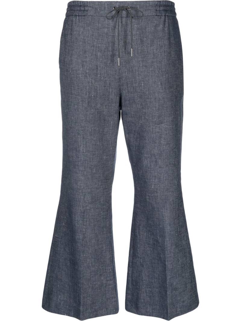 Fabiana Filippi drawstring flared trousers - Blue von Fabiana Filippi