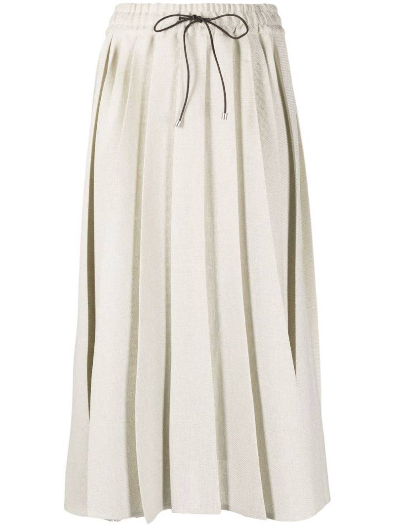 Fabiana Filippi drawstring pleated skirt - Neutrals von Fabiana Filippi