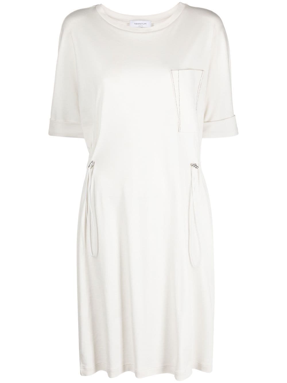 Fabiana Filippi drawstring-waist cotton T-shirt dress - Neutrals von Fabiana Filippi