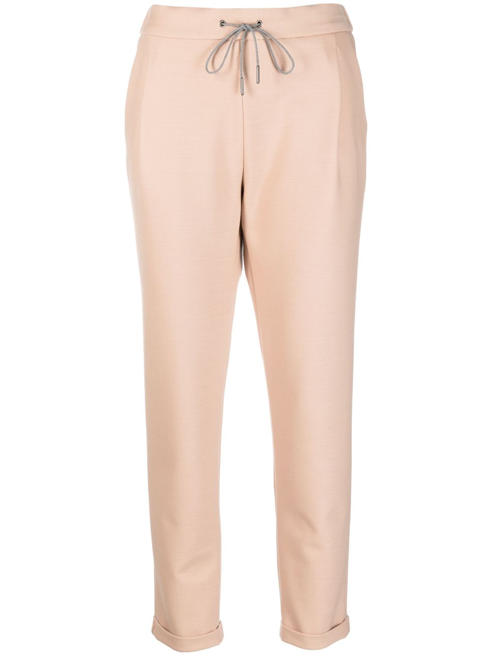 Fabiana Filippi drawstring-waistband tapered-leg trousers - Brown von Fabiana Filippi