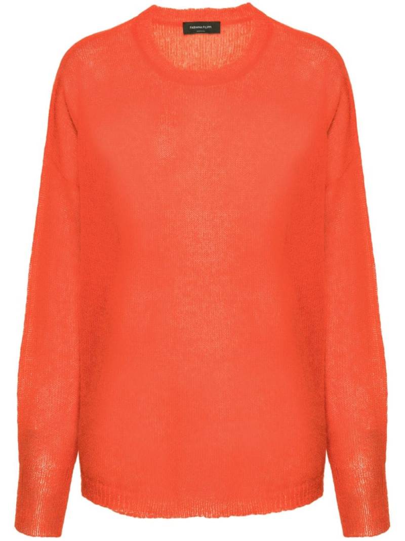 Fabiana Filippi drop-shoulder semi-sheer jumper - Orange von Fabiana Filippi