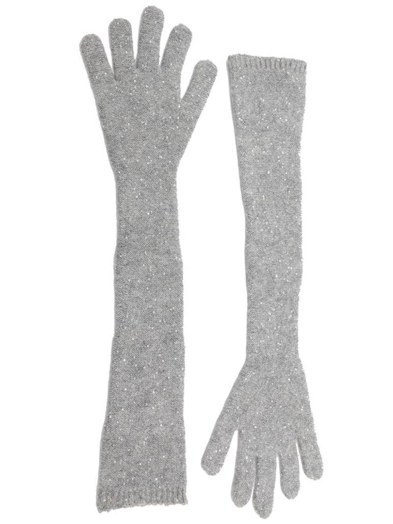 Fabiana Filippi elbow-length gloves - Grey von Fabiana Filippi