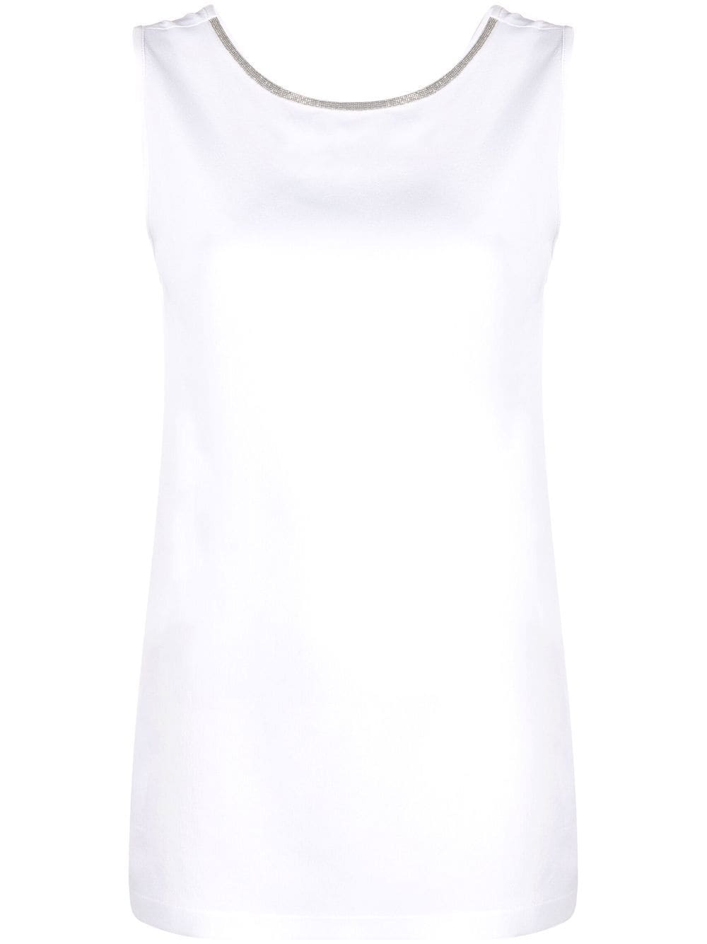 Fabiana Filippi contrast-trim tank top - White von Fabiana Filippi