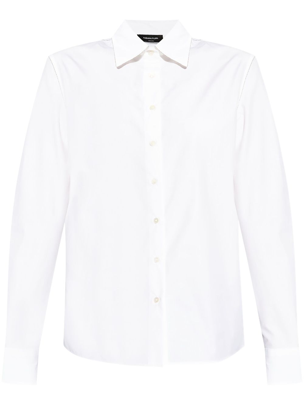 Fabiana Filippi embellished long-sleeved shirt - White von Fabiana Filippi