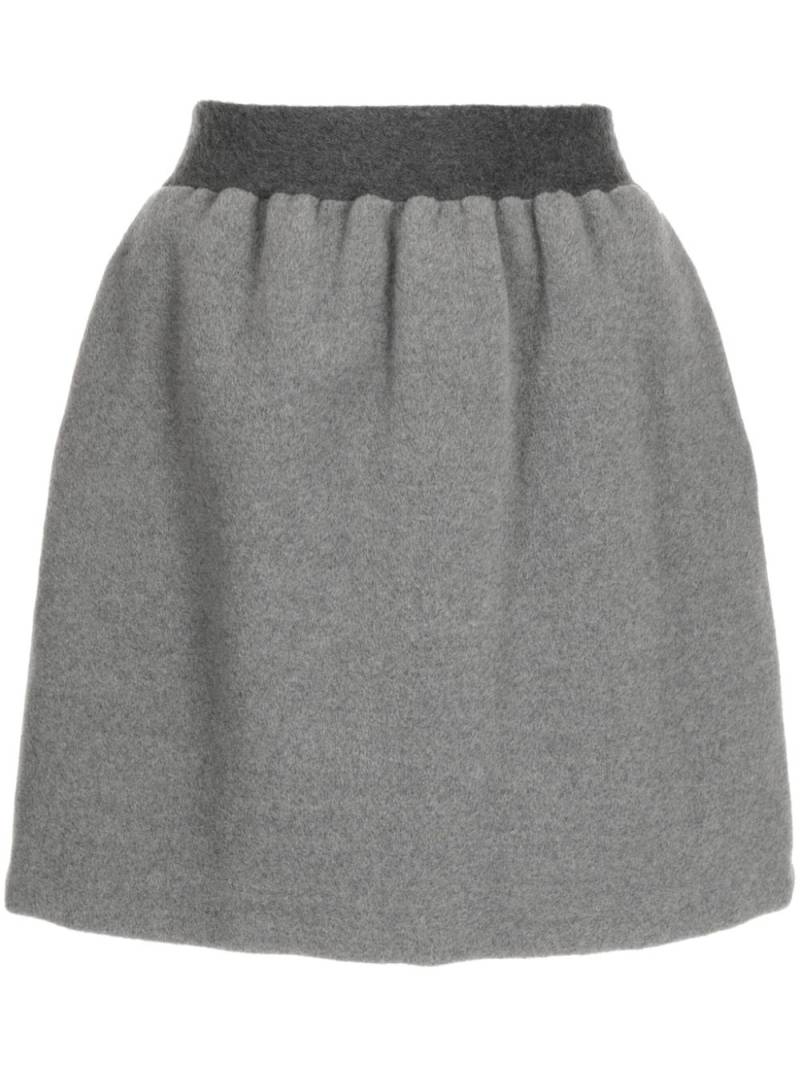 Fabiana Filippi felted A-line wool miniskirt - Grey von Fabiana Filippi