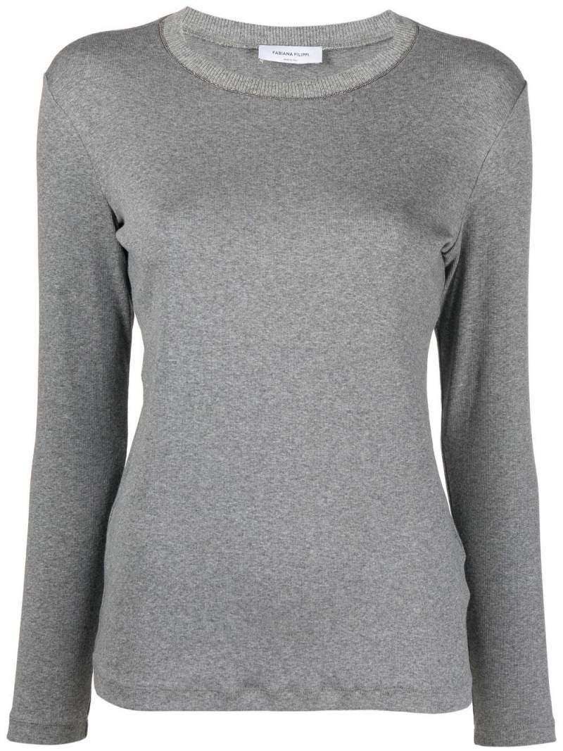 Fabiana Filippi fine-knit crew-neck jumper - Grey von Fabiana Filippi