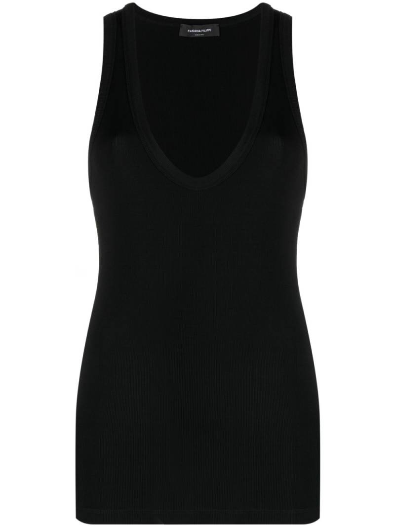 Fabiana Filippi fine-ribbed tank top - Black von Fabiana Filippi