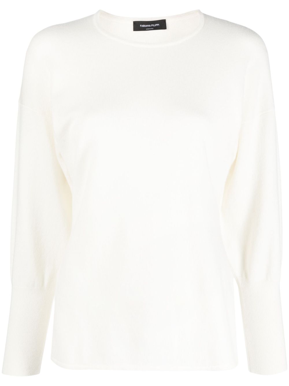 Fabiana Filippi fitted-cuffs knitted jumper - White von Fabiana Filippi