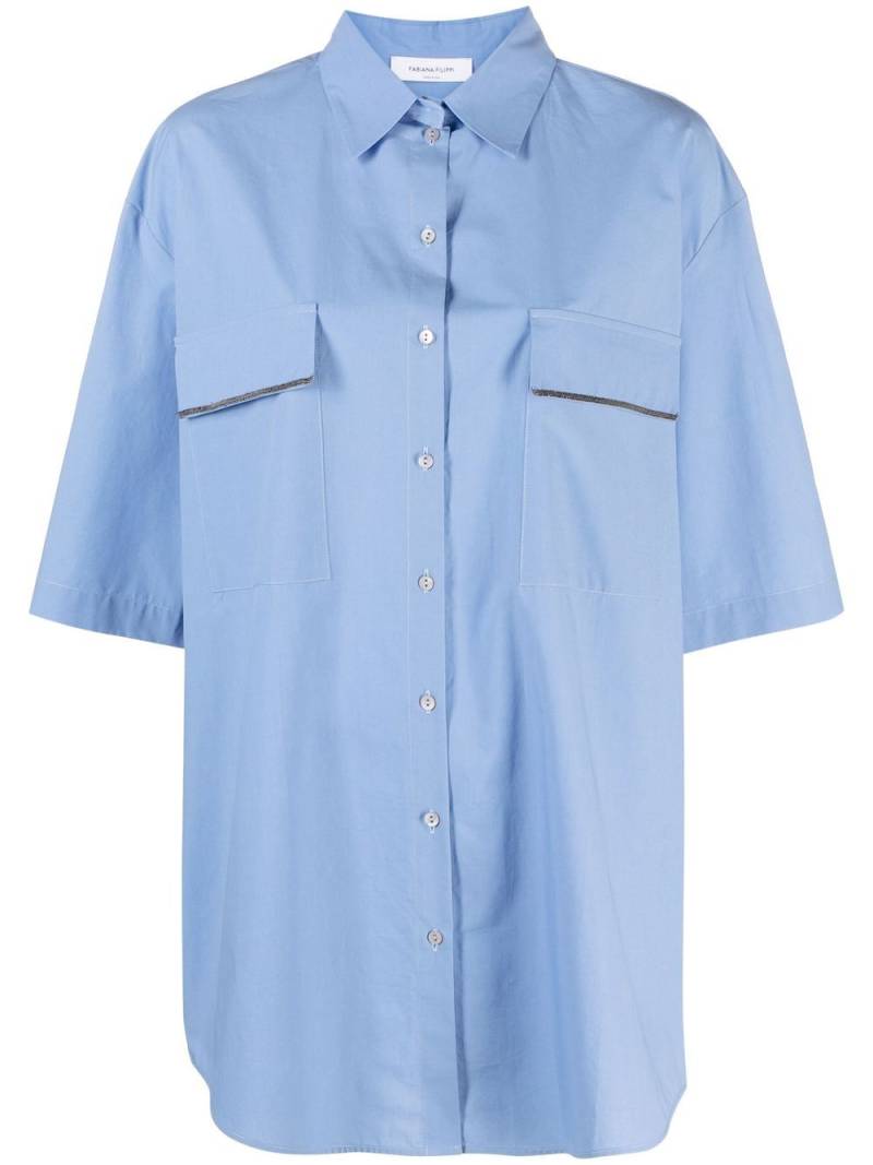 Fabiana Filippi flap-pocket detail shirt - Blue von Fabiana Filippi