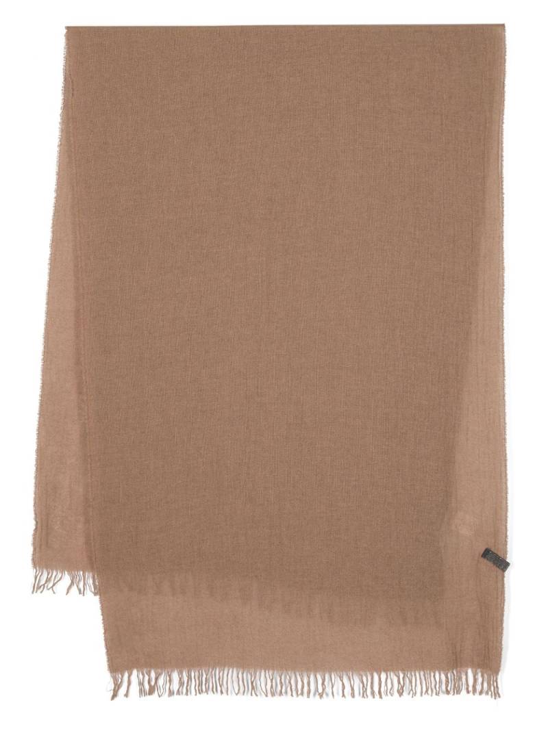 Fabiana Filippi frayed-edges scarf - Brown von Fabiana Filippi