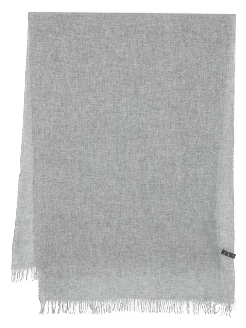 Fabiana Filippi frayed-edges scarf - Grey von Fabiana Filippi