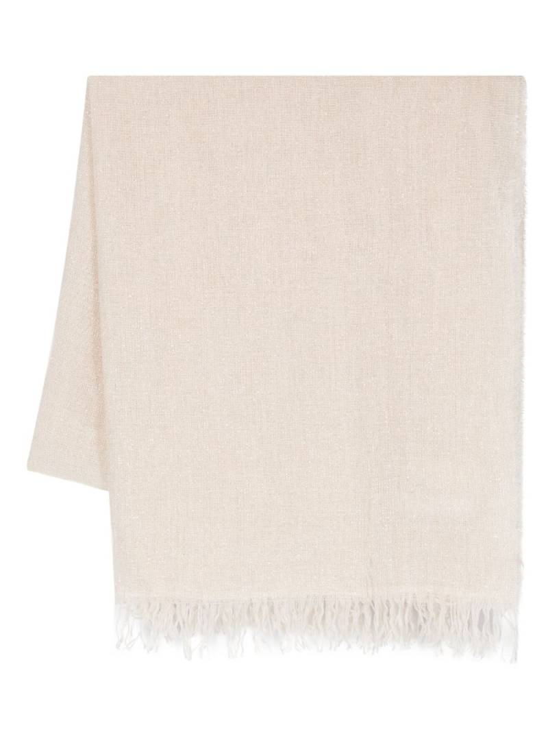 Fabiana Filippi fringed-edge knitted scarf - Neutrals von Fabiana Filippi