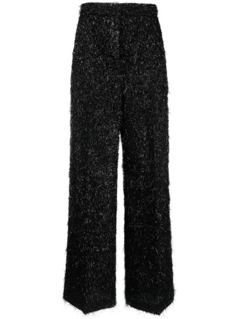 Fabiana Filippi fuzzy wide-leg trousers - Black von Fabiana Filippi