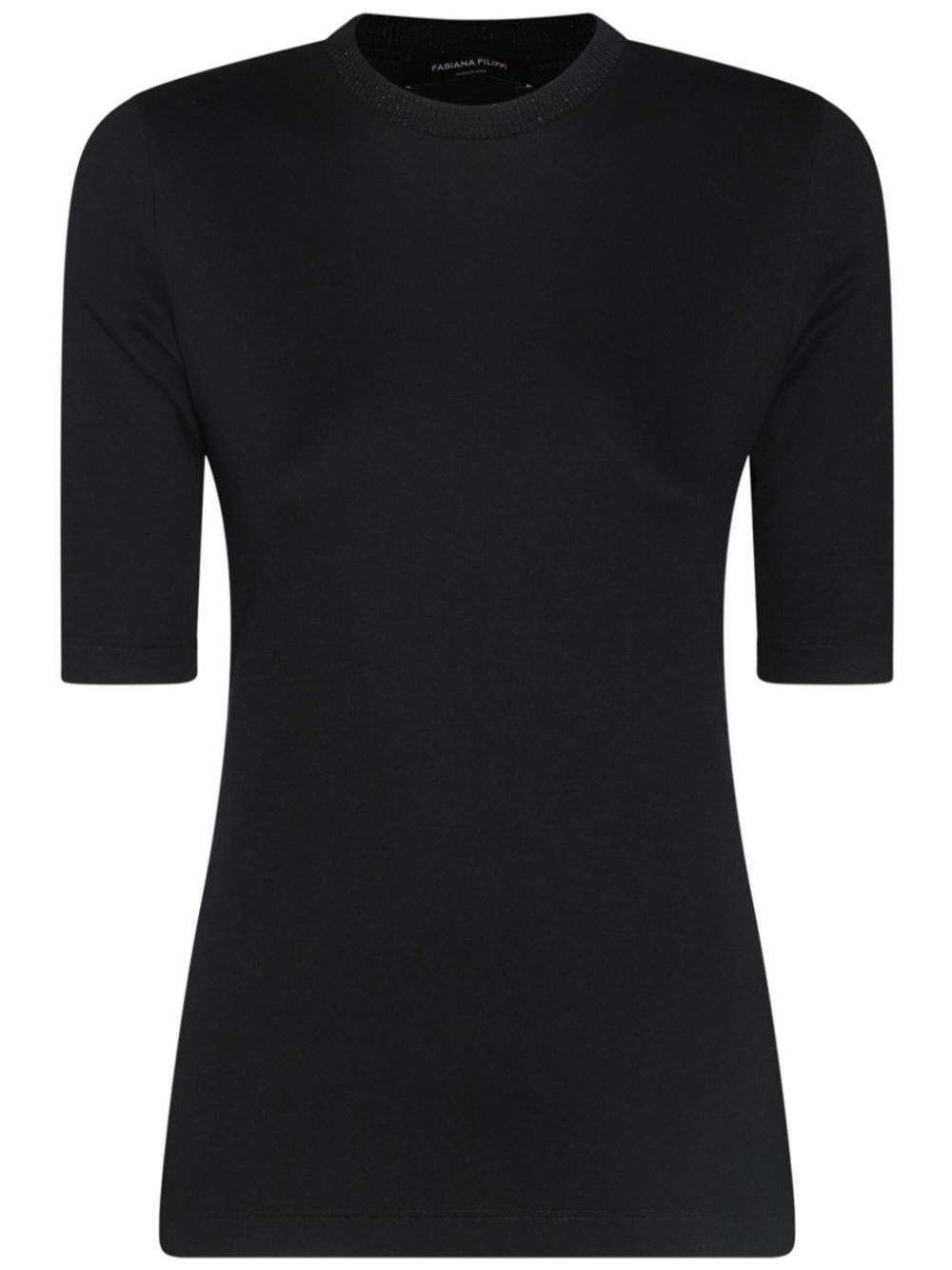 Fabiana Filippi glitter-detail jersey T-shirt - Black von Fabiana Filippi