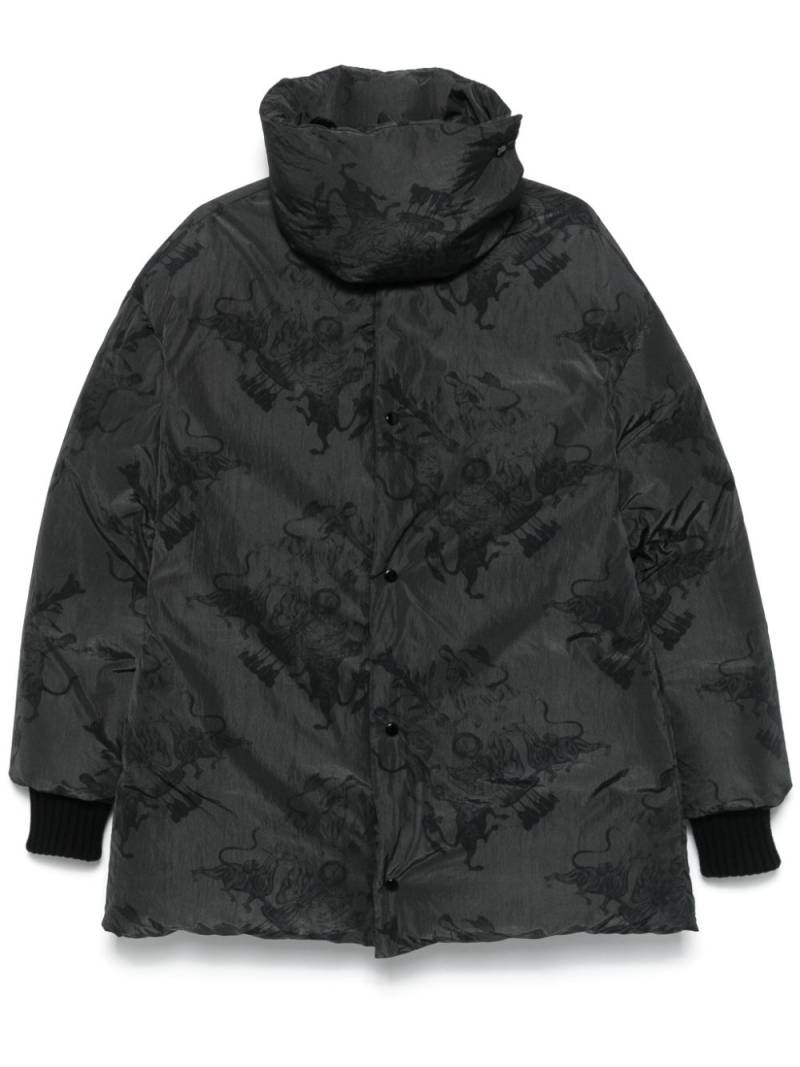 Fabiana Filippi graphic-print coat - Black von Fabiana Filippi