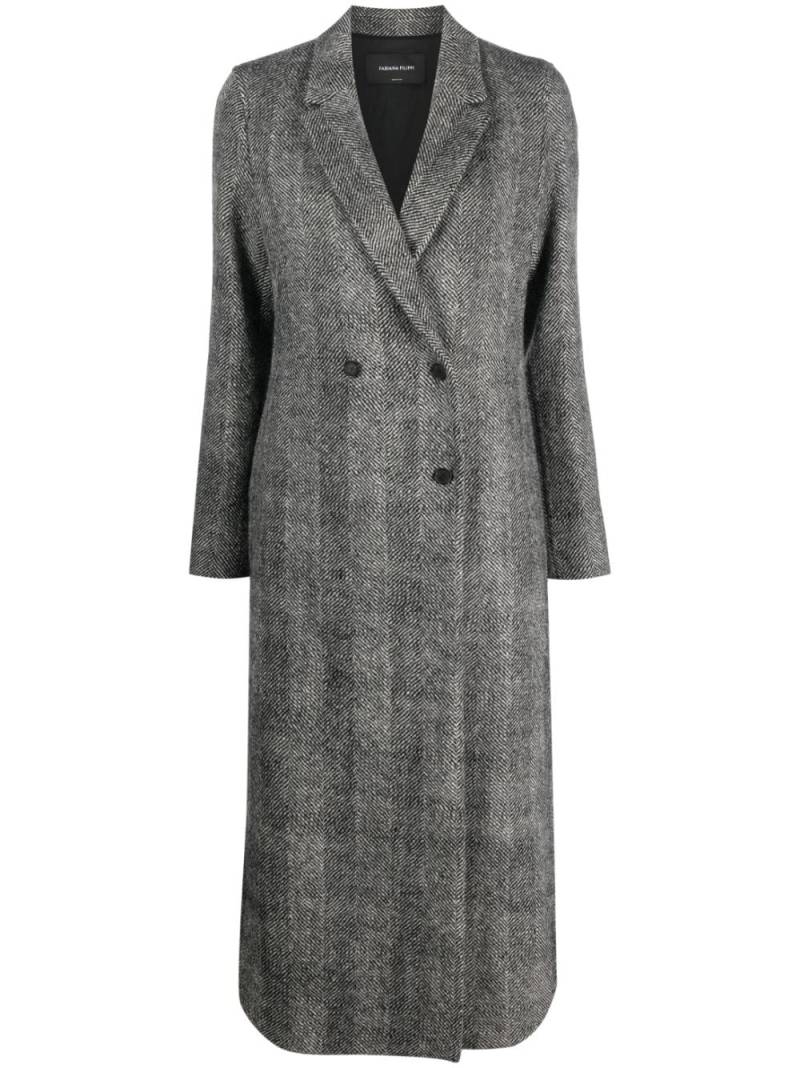 Fabiana Filippi herringbone double-breasted coat - Black von Fabiana Filippi