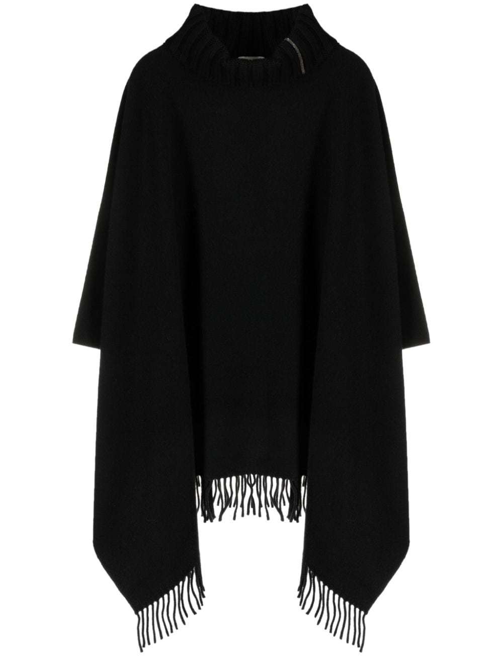 Fabiana Filippi high-neck knitted cape - Black von Fabiana Filippi