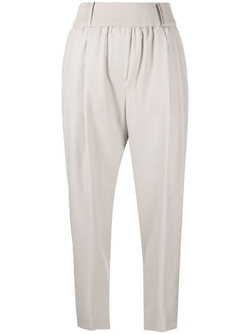 Fabiana Filippi high-waist cropped trousers - Neutrals von Fabiana Filippi