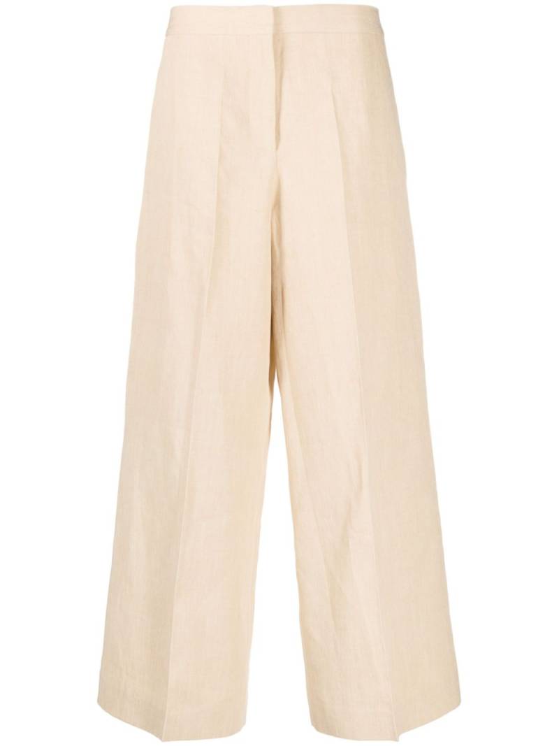 Fabiana Filippi high-waist linen blend trousers - Neutrals von Fabiana Filippi