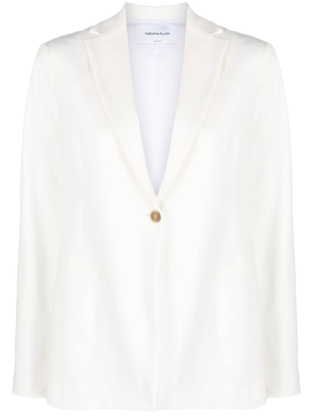 Fabiana Filippi hooded jersey blazer - White von Fabiana Filippi
