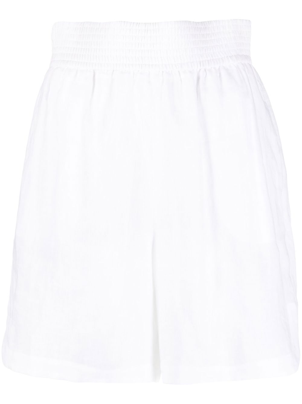 Fabiana Filippi knee-length smocked-waist shorts - White von Fabiana Filippi