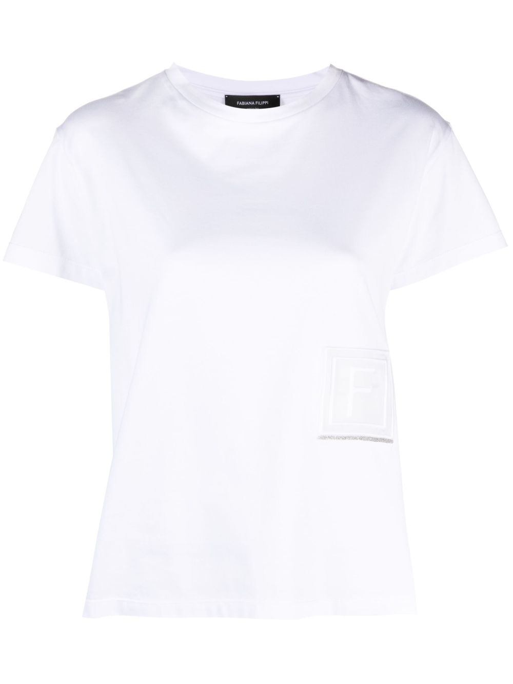 Fabiana Filippi logo-patch T-shirt - White von Fabiana Filippi