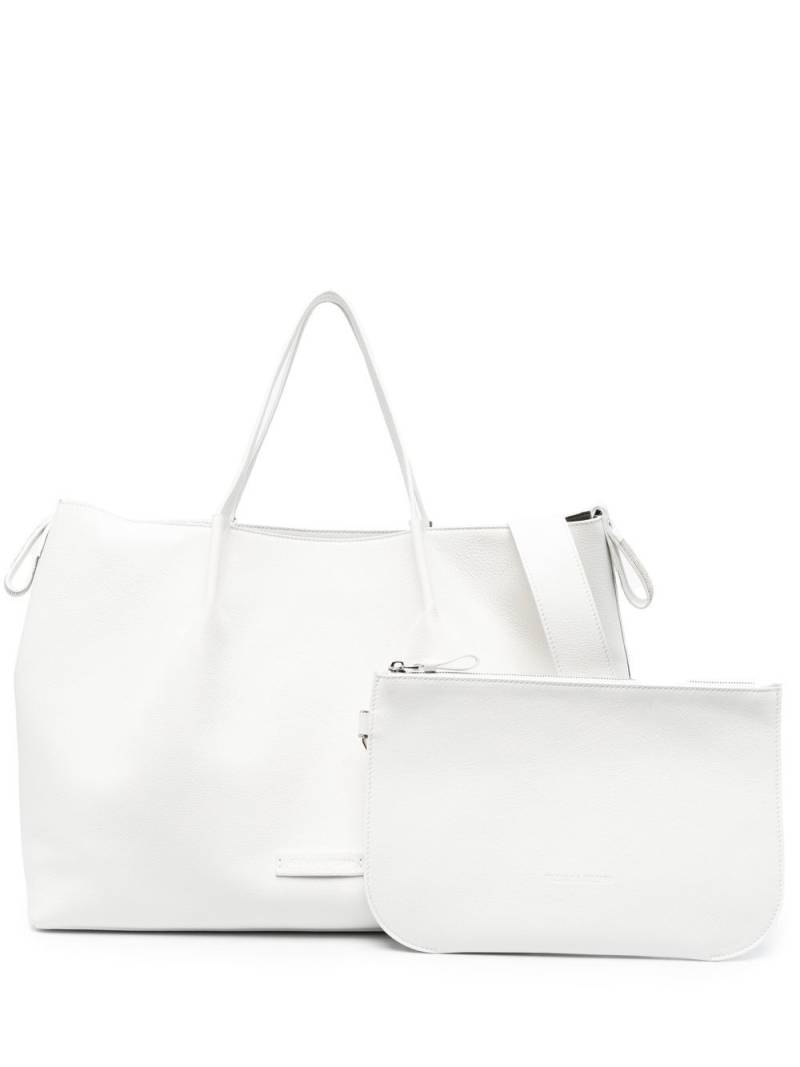 Fabiana Filippi logo-patch detail tote bag - White von Fabiana Filippi