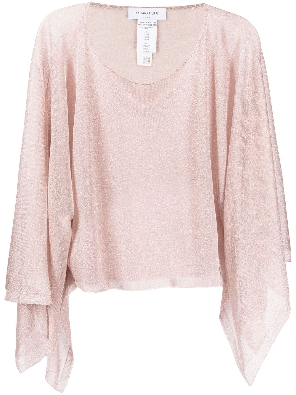 Fabiana Filippi draped-sleeve blouse - Pink von Fabiana Filippi