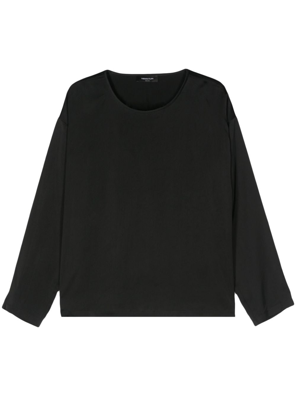 Fabiana Filippi long-sleeve satin blouse - Black von Fabiana Filippi