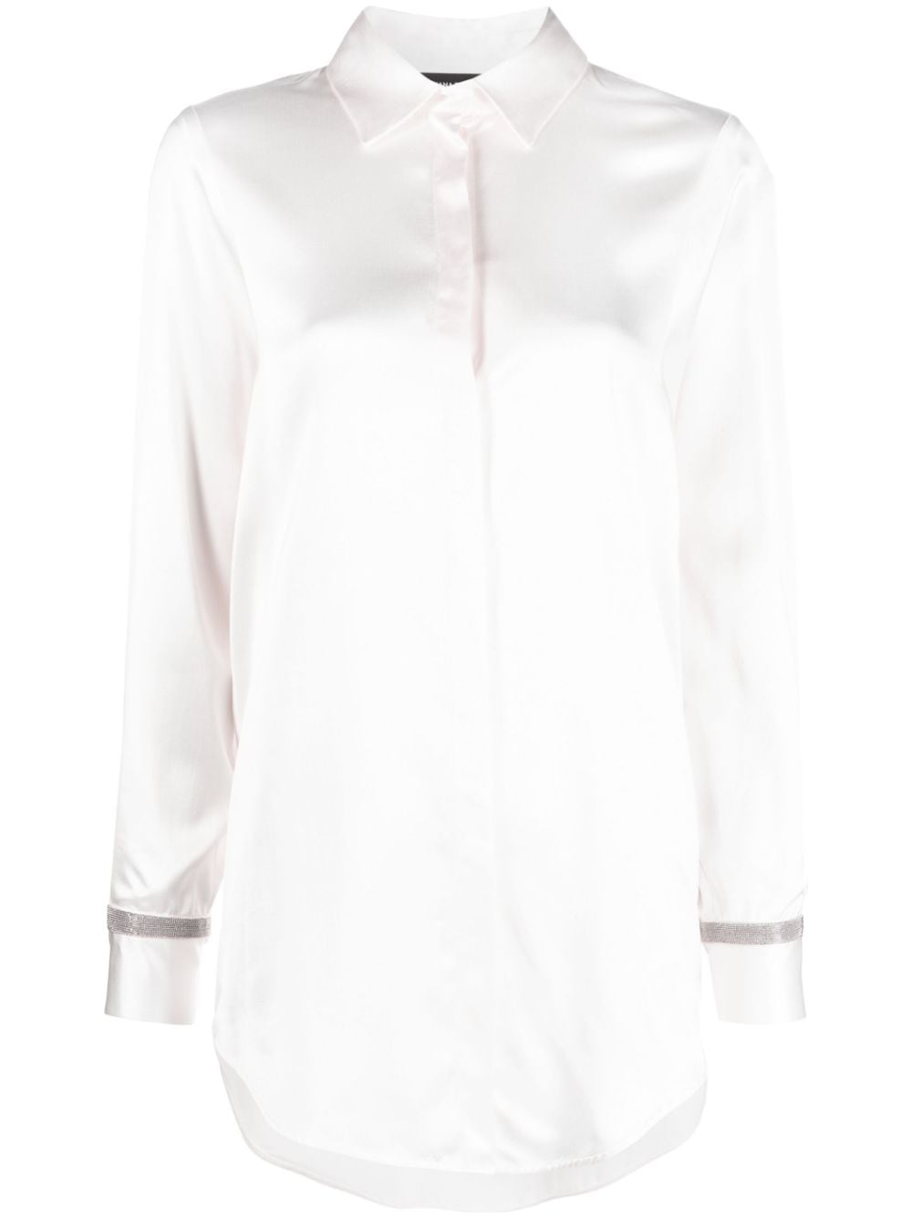 Fabiana Filippi long-sleeve satin shirt - White von Fabiana Filippi