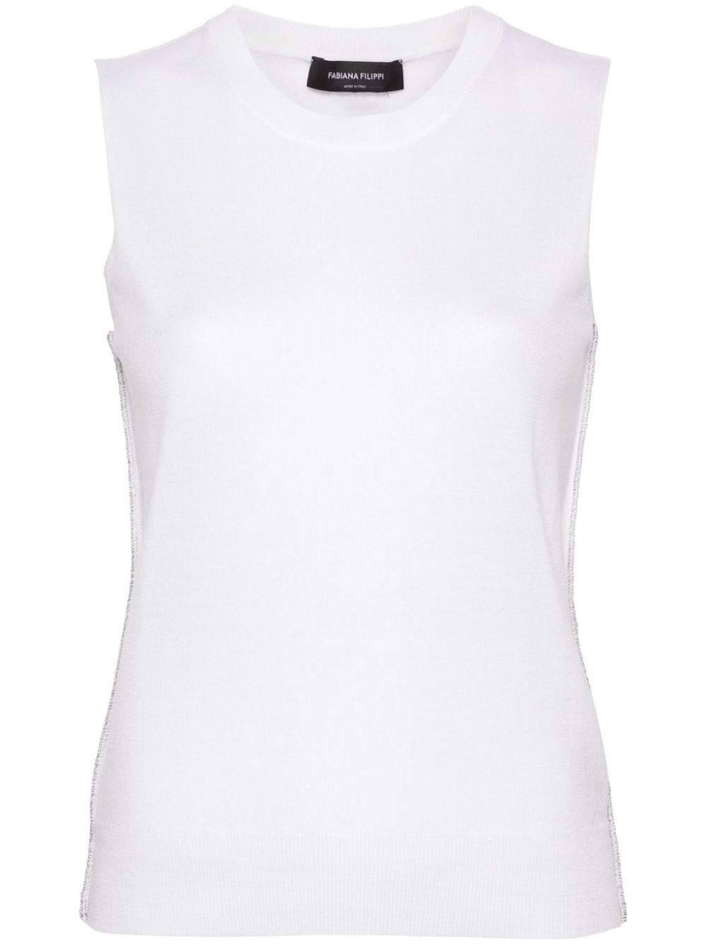 Fabiana Filippi lurex-detail fine-knit top - White von Fabiana Filippi