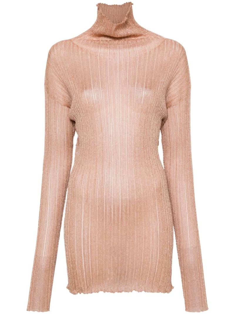 Fabiana Filippi lurex-detailed ribbed-knit dress - Orange von Fabiana Filippi