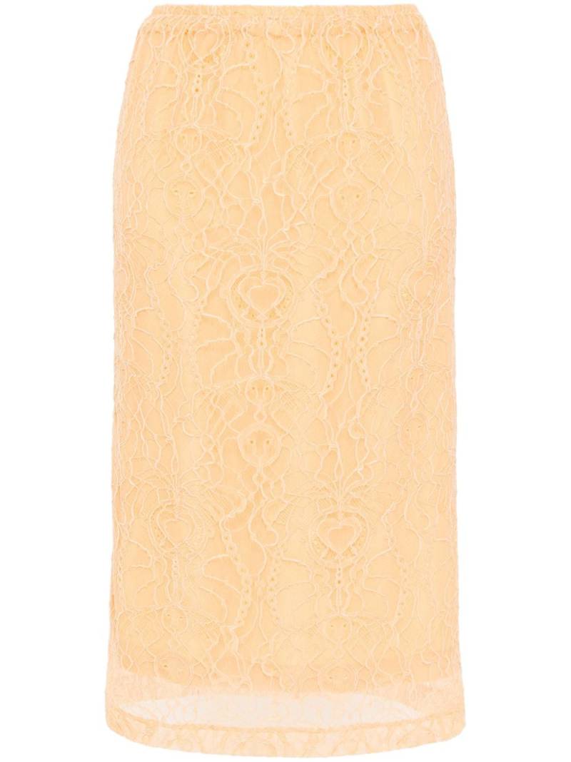 Fabiana Filippi mesh-design skirt - Orange von Fabiana Filippi