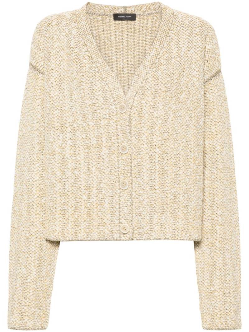 Fabiana Filippi metallic-embellished tweed cardigan - Gold von Fabiana Filippi