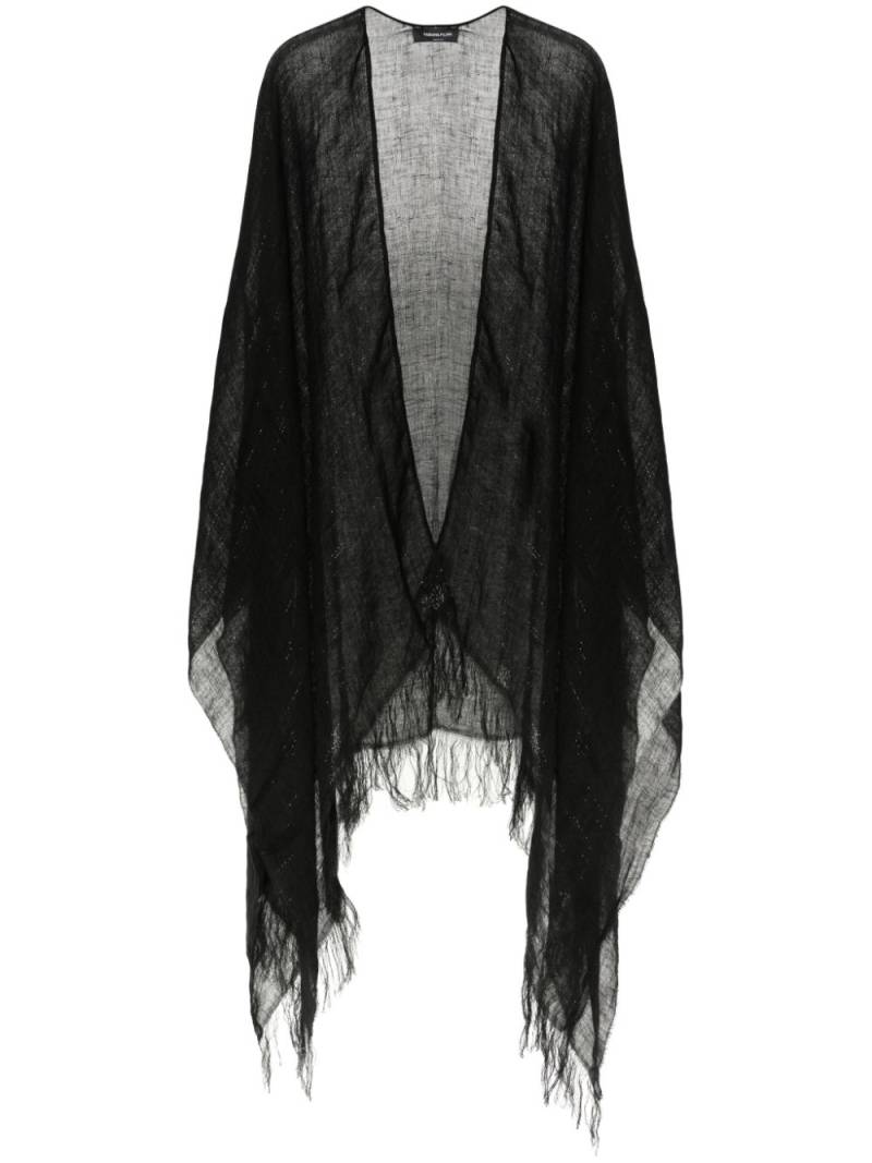 Fabiana Filippi metallic-threading cape - Black von Fabiana Filippi