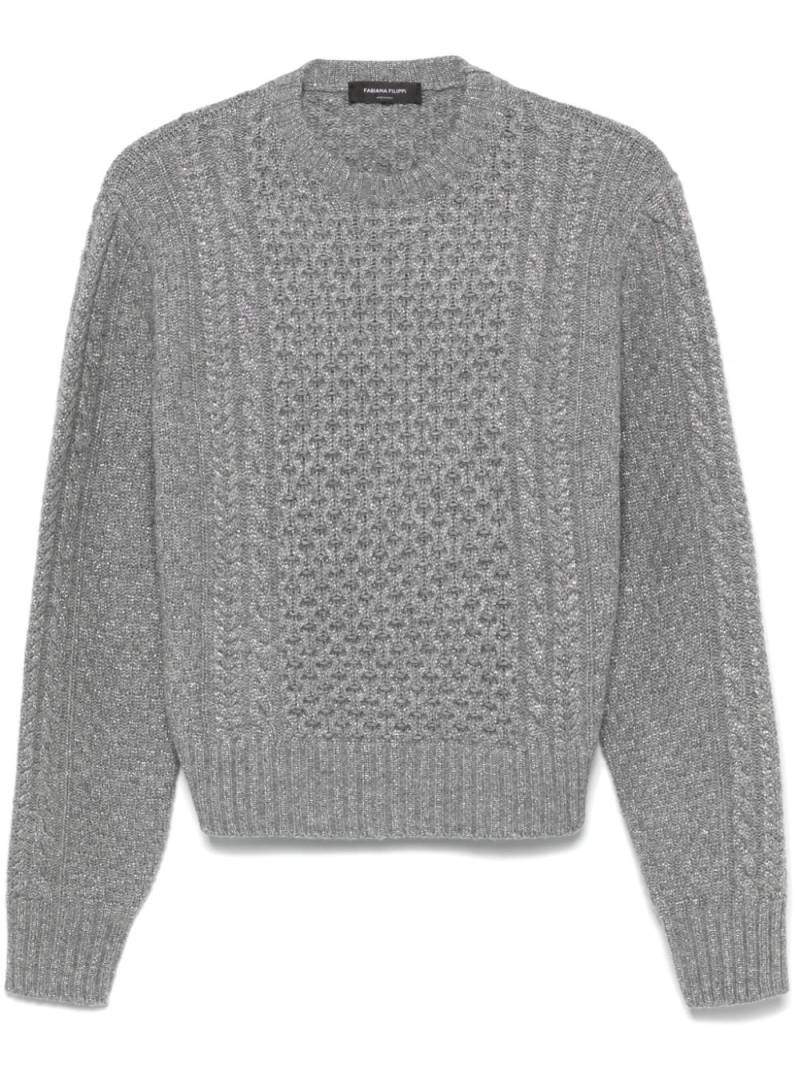 Fabiana Filippi metallic-threading sweater - Grey von Fabiana Filippi