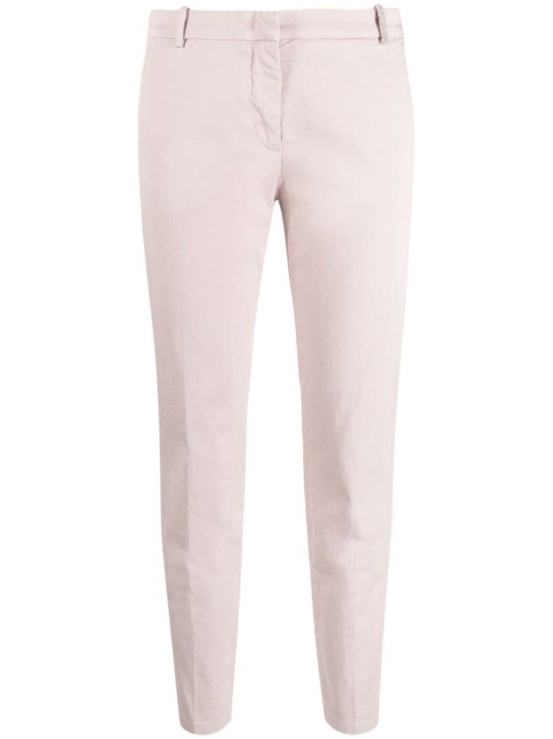 Fabiana Filippi mid-rise cropped stretch-cotton trousers - Pink von Fabiana Filippi