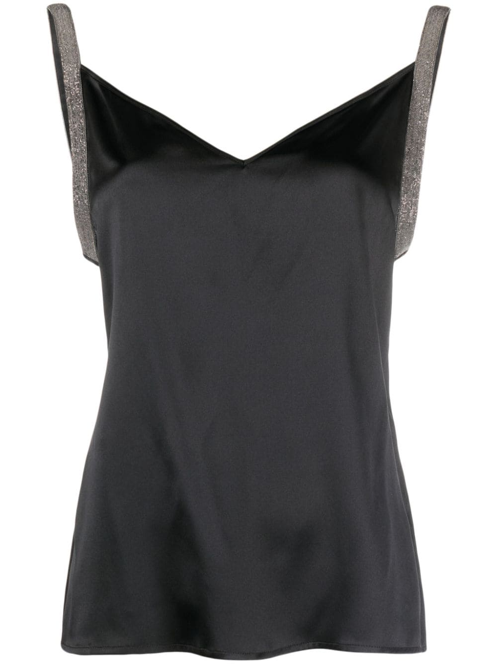 Fabiana Filippi embellished silk-blend camisole top - Black von Fabiana Filippi