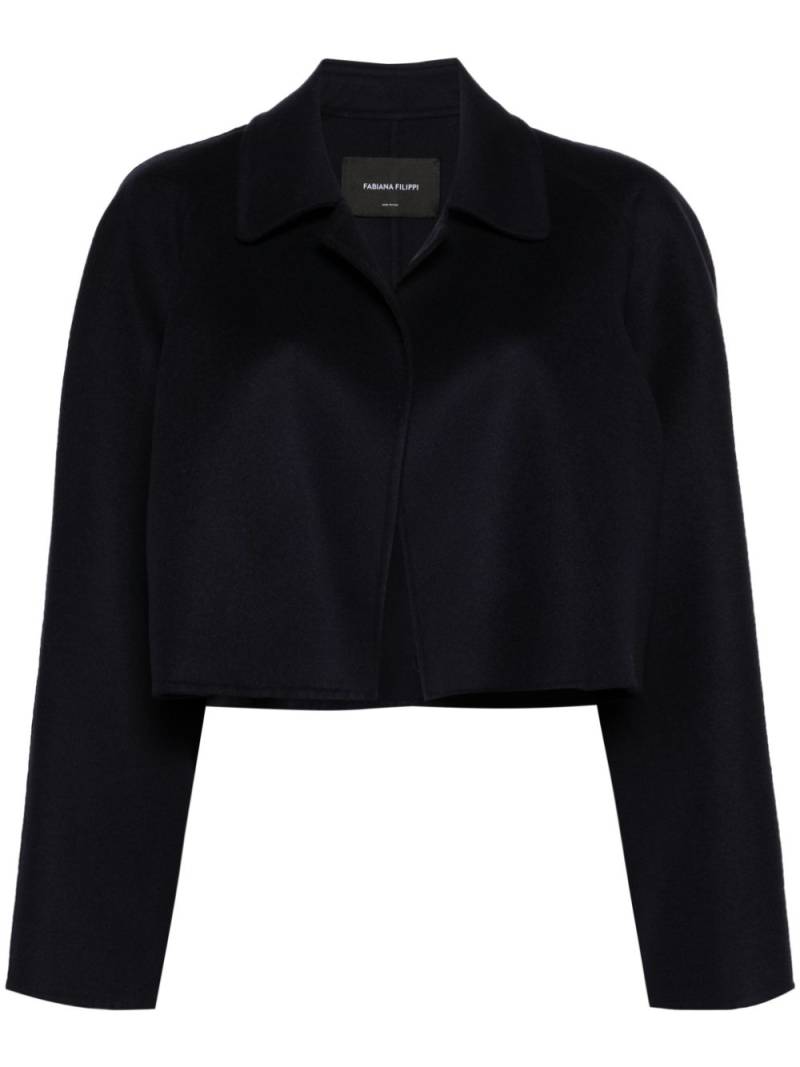 Fabiana Filippi open-front felted cropped jacket - Blue von Fabiana Filippi