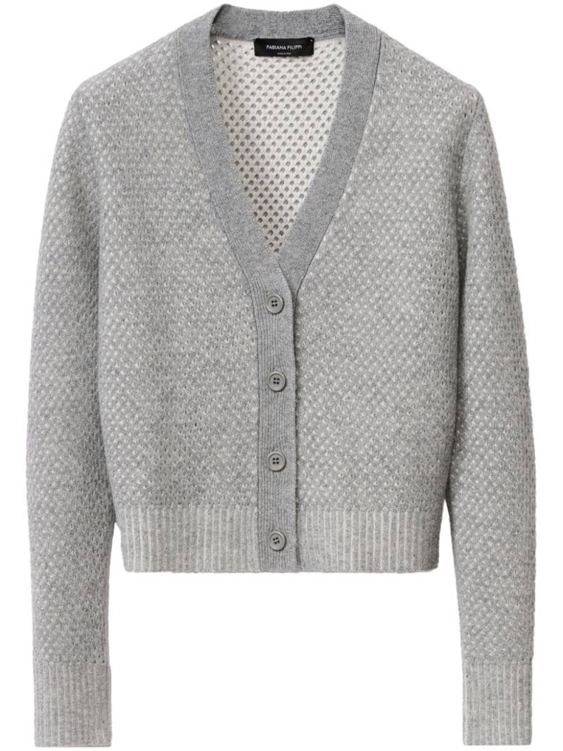 Fabiana Filippi open-knit cardigan - Grey von Fabiana Filippi