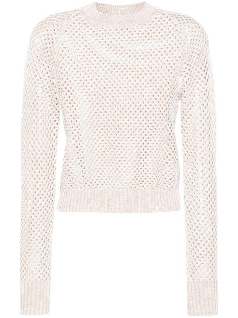 Fabiana Filippi open-knit jumper - Neutrals von Fabiana Filippi